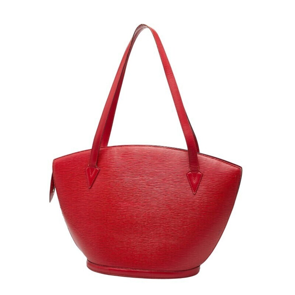 Louis Vuitton Red Saint Bag Shopping Epi Tote Shoulder Castilian Jacques